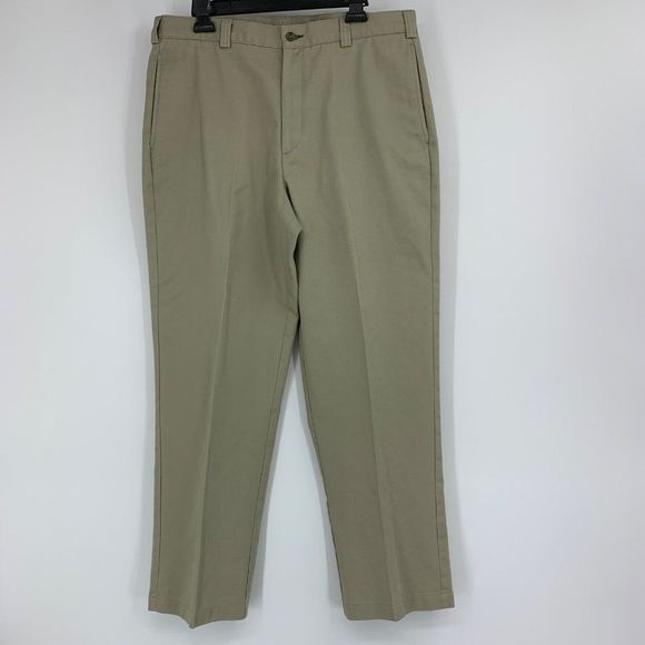 Mens Khaki Twill Tan Pants Size 34 Rugged Uniform Style 0880 - Picture 1 of 5